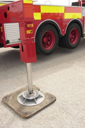 Raised Firetruck hydraulic legs