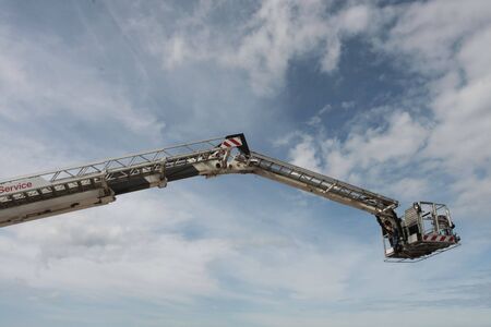 Firetruck craneの写真素材