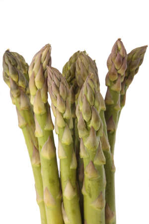 asparagus bunch over white backgroundの写真素材