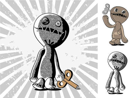 Cartoon style voodoo dollのイラスト素材