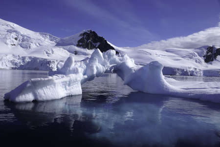 Beautful Arch formation Iceberg at Antarctica の写真素材
