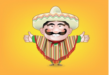 Mexican Food Manのイラスト素材