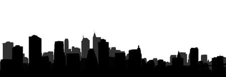 silhouette of a metropolisのイラスト素材