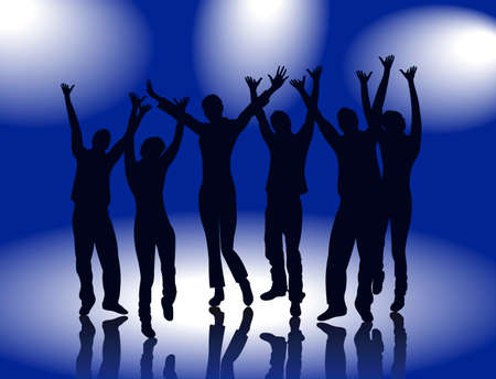 dancing peopleのイラスト素材