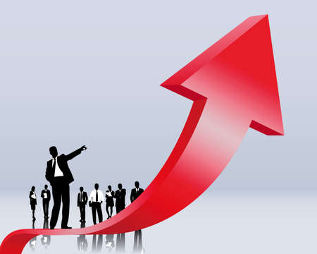 upward trend and careerのイラスト素材