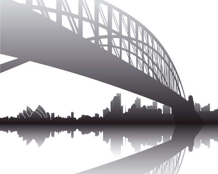 Harbour Bridge, Sydneyのイラスト素材
