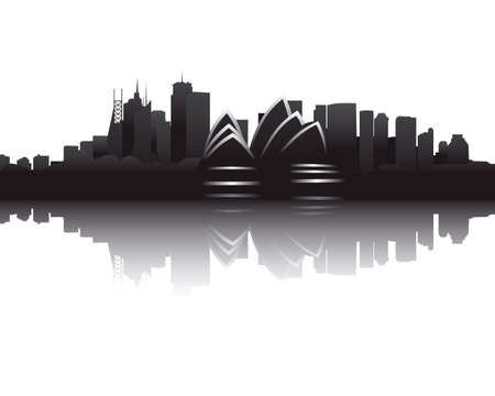 Skyline of Sydneyのイラスト素材