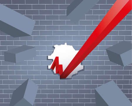 breakthroughのイラスト素材