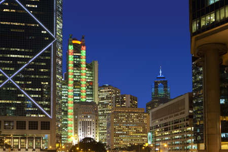 Hongkong at nightの写真素材