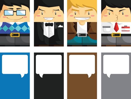 Creative Business Card with Customizable Illustrationのイラスト素材