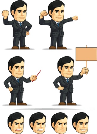 Businessman or Office Executive Customizable Mascot 3のイラスト素材