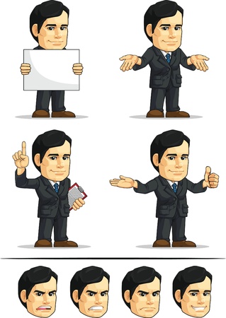 Businessman or Office Executive Customizable Mascot 8のイラスト素材