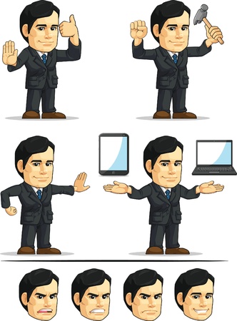Businessman or Office Executive Customizable Mascot 11のイラスト素材