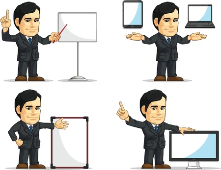 Businessman or Office Executive Customizable Mascot 12のイラスト素材