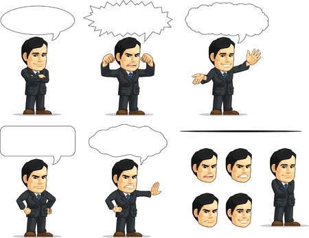 Businessman or Office Executive Customizable Mascot 13のイラスト素材