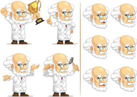 Scientist or Professor Customizable Mascot 7のイラスト素材