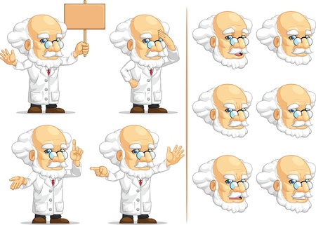 Scientist or Professor Customizable Mascot 8のイラスト素材