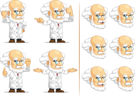 Scientist or Professor Customizable Mascot 12のイラスト素材
