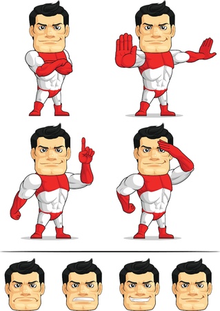 Superhero Customizable Mascot 4のイラスト素材