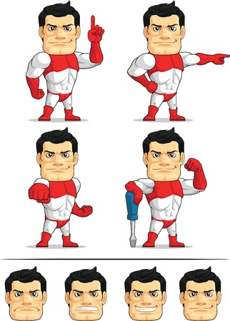 Superhero Customizable Mascot 5のイラスト素材
