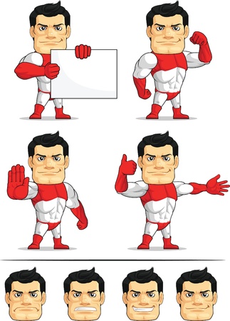Superhero Customizable Mascot 6のイラスト素材
