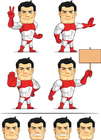 Superhero Customizable Mascot 7のイラスト素材