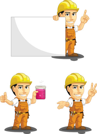 Industrial Construction Worker Customizable Mascot 6のイラスト素材