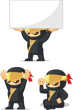 Ninja Customizable Mascot 11のイラスト素材