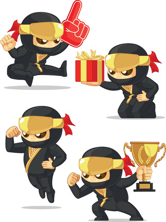 Ninja Customizable Mascot 17のイラスト素材