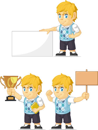Blonde Rich Boy Customizable Mascot 4のイラスト素材