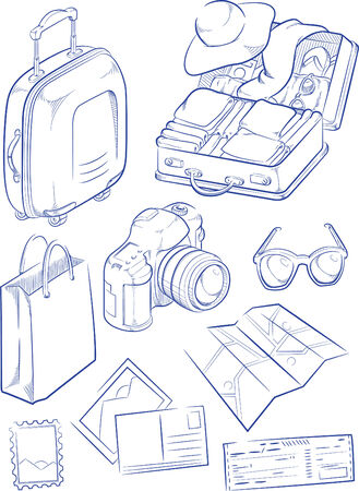 Sketch of Travel Object   Symbolのイラスト素材