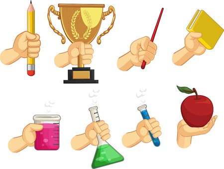 Hand Sign Collection - School Gesturesのイラスト素材