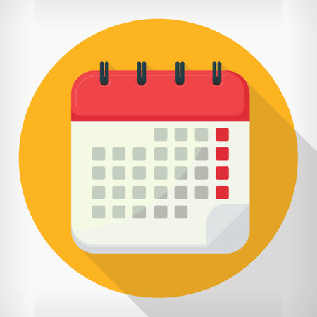 Flat Simple Wall Calendar Design Style Cartoon Illustration Drawingのイラスト素材