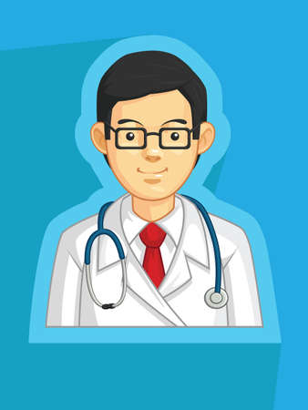 Medical Doctor General Practitioner Physician Profile Avatar Cartoonのイラスト素材