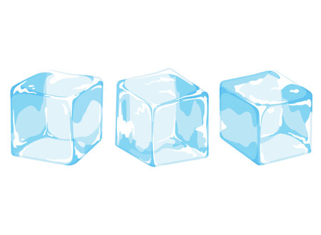 Ice Cubes Frozen Water Crystal Blocksのイラスト素材