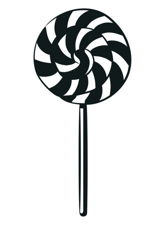 Silhouette Lollipop Sucker Candy Stick Confectionのイラスト素材