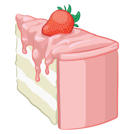 Strawberry Cake Slice Sweets Dessert Foodのイラスト素材