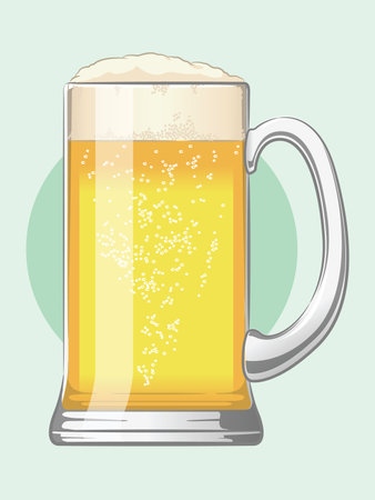 Beer Inside Big Ale Tankard Glassのイラスト素材