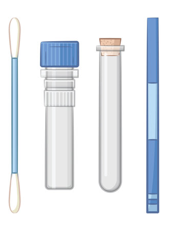 Medical Kits Swab Testing Laboratory Samplesのイラスト素材