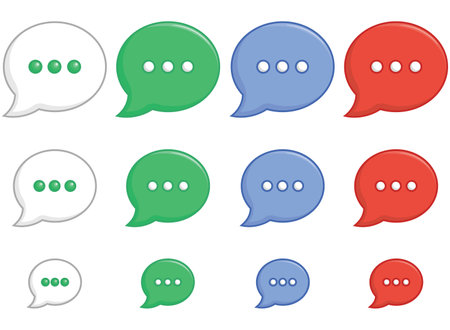 Chat Round Dialogue Circular Message Bubblesのイラスト素材
