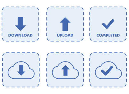 Download Upload Area File Storage Boxのイラスト素材