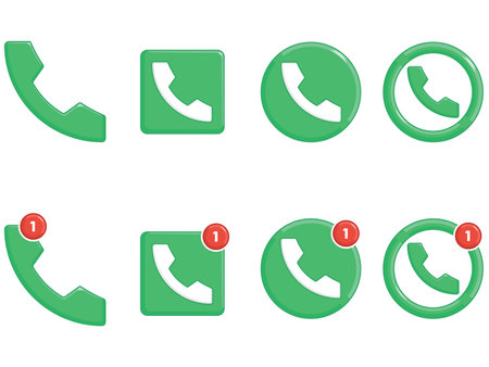 Telephone Symbols with Notification Numberのイラスト素材