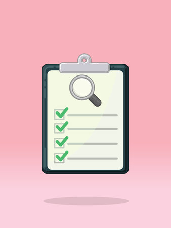 To Do List Magnifier Inspection Checksのイラスト素材