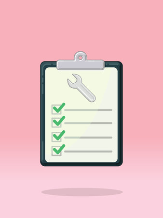 To Do List Spanner Repair Tasksのイラスト素材