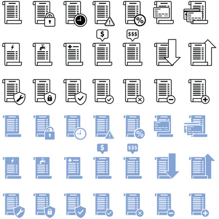 Icon Invoice Receipt Paper Billing Chargeのイラスト素材