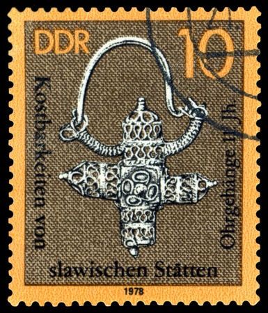 GERMANY- CIRCA 1978: stamp printed by Germany, shows ancient decoration 11 ages, circa 1978.の写真素材
