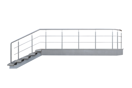 Modern contemporary railings. Isolated on a colored backgroundの写真素材