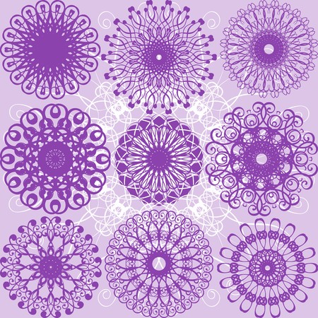 Set of violet laces backgroundのイラスト素材