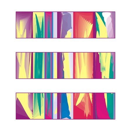 multi colored grunge banners with stripesのイラスト素材