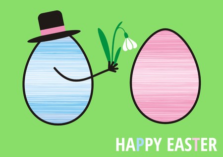 happy easter with mr and mrs egg